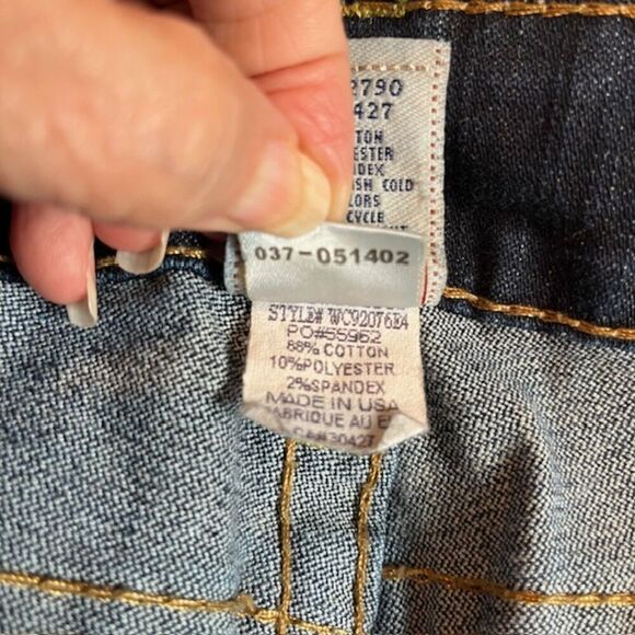 True Religion Straight Yellow Stitch / Buttons Flap Pocket Jeans Women's Size 26 - Picture 12 of 13